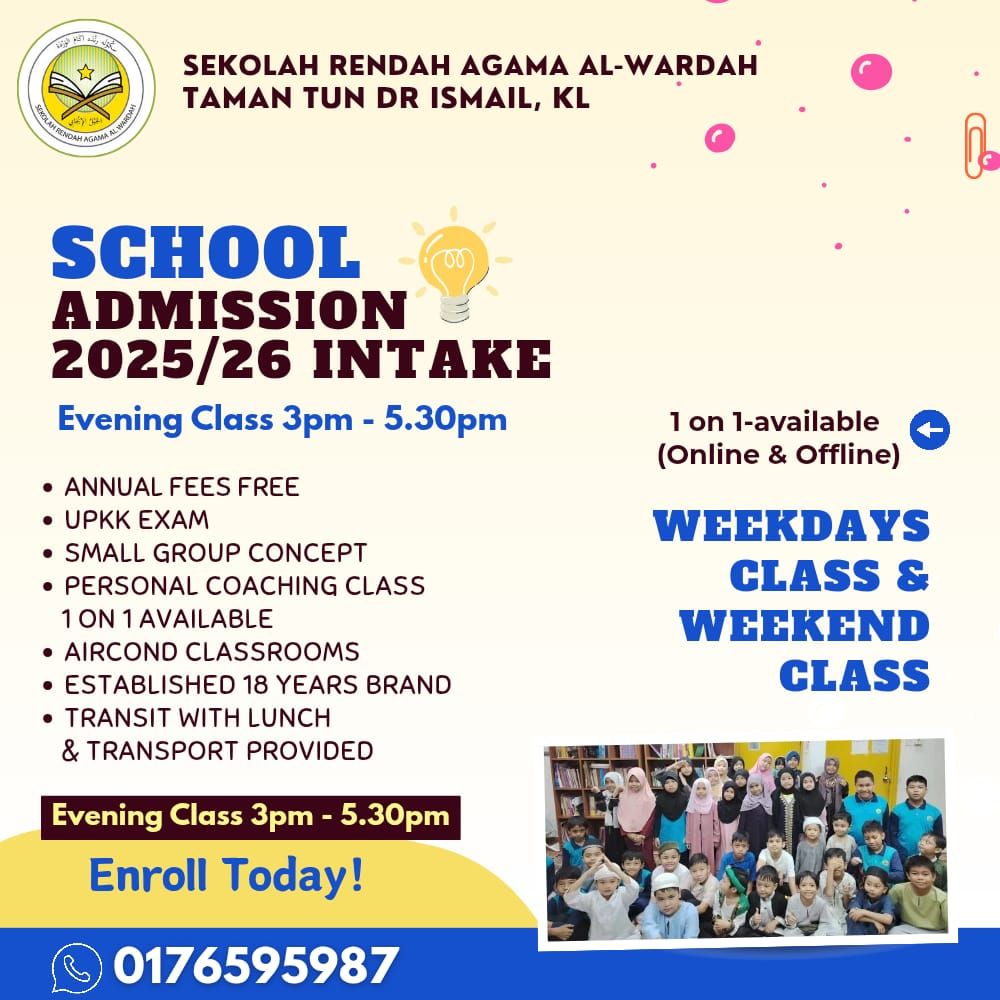 Poster kemasukan sekolah 2025/26