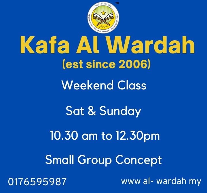 Poster kelas KAFA hujung minggu