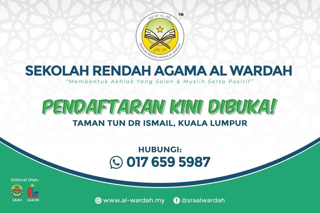Pendaftaran SRA Al-Wardah kini dibuka